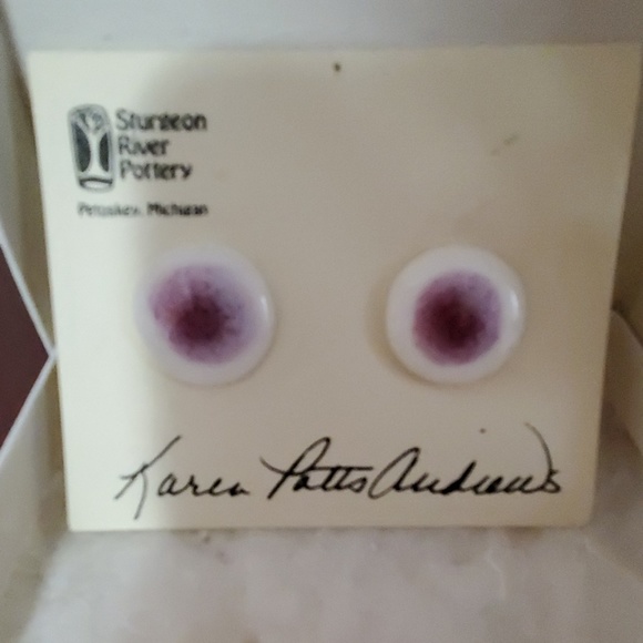 Sturgeon River Pottery Jewelry - NWOT Hand made Earrings